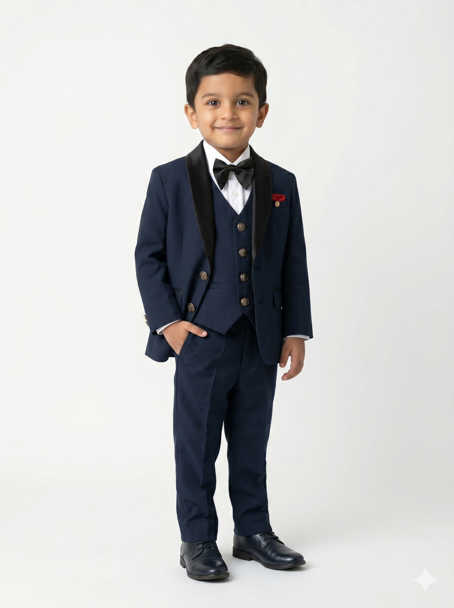 The Little Prince Navy Blue 5-Piece Formal Tuxedo Set