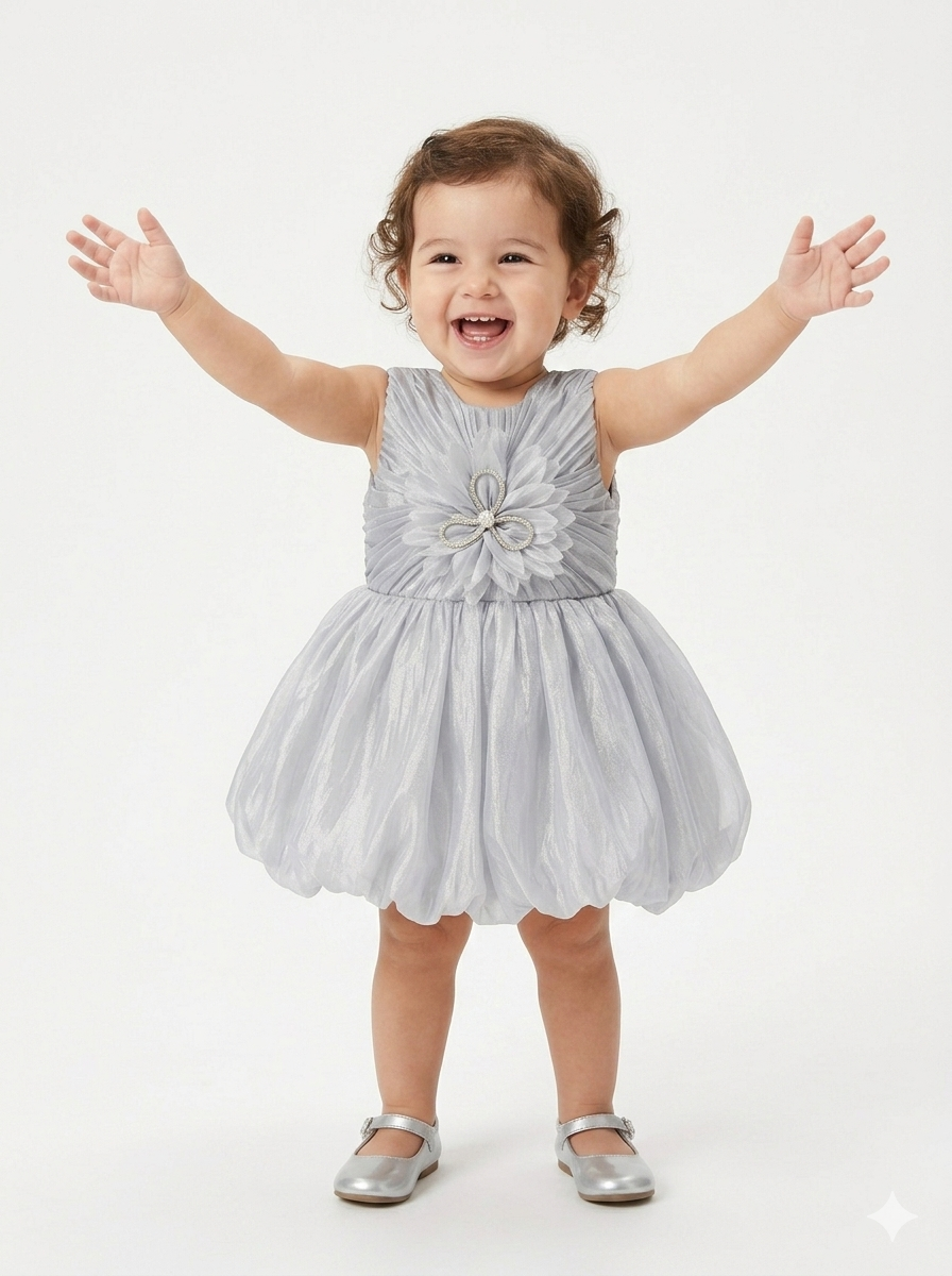 The Silver Starlight Party Dress