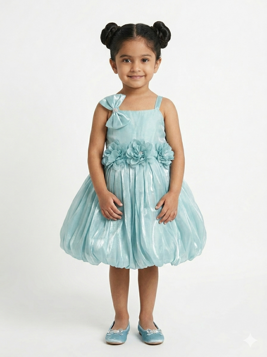 Seafoam Blue Starlight Balloon Dress