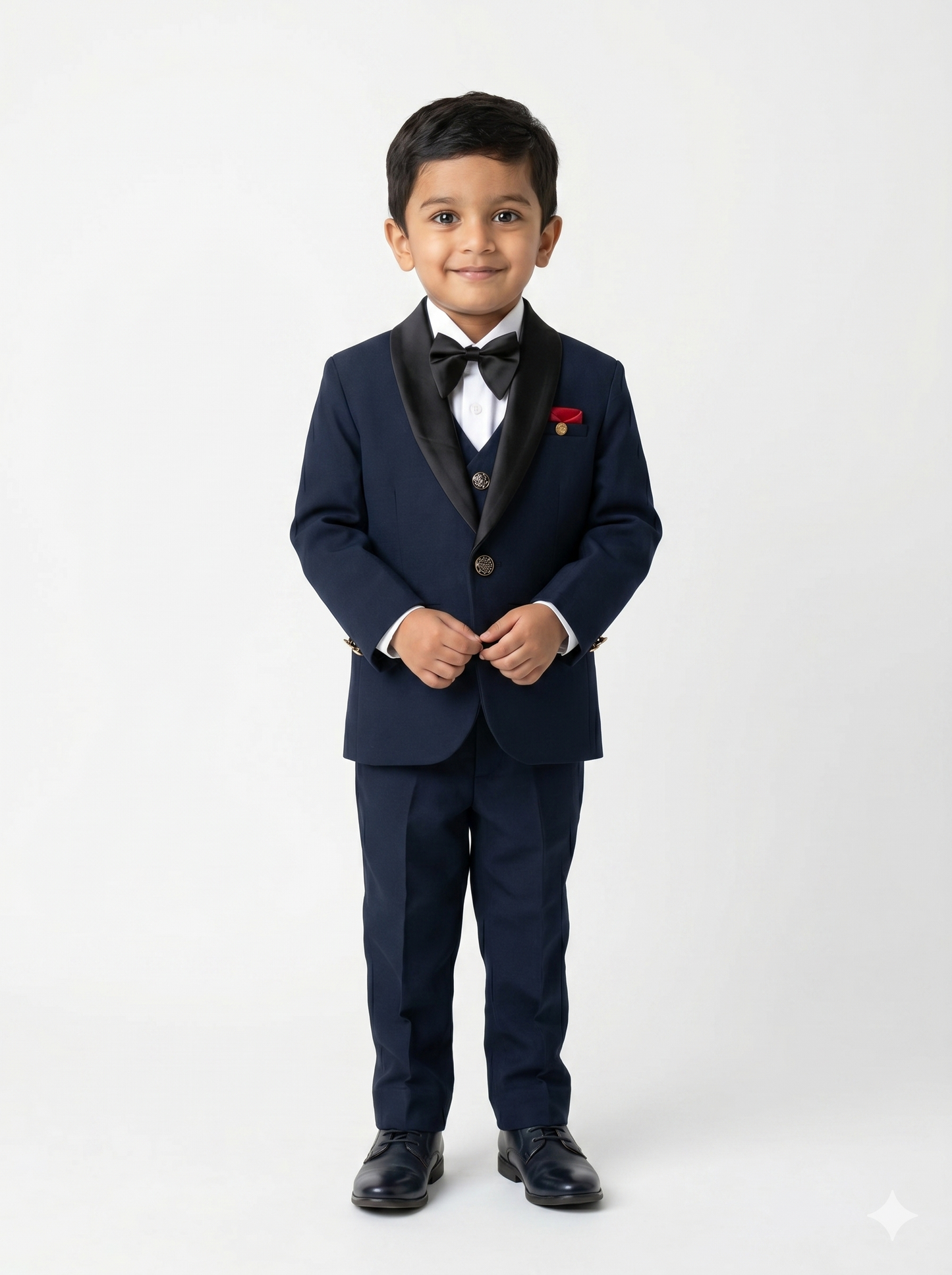 The Little Prince Navy Blue 5-Piece Formal Tuxedo Set