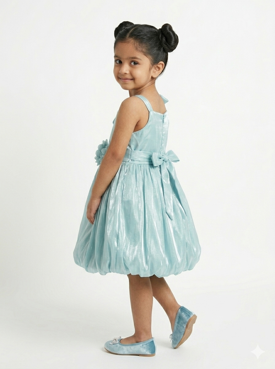 Seafoam Blue Starlight Balloon Dress